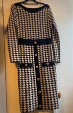 Elegante Maxima Jurk Pied de Poule, Kleding | Dames, Maat 38/40 (M), Zwart, Ophalen of Verzenden, Zo goed als nieuw