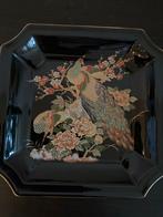 Golden Peacock Serveerschaal Japan Pauwen Bloemen, Antiek en Kunst, Ophalen of Verzenden