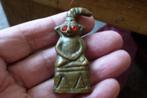 Thaise amulet- phra Ngan red eyes gain wisdom/richdom brons, Overige materialen, Gebruikt, Overige voorstellingen, Bruin