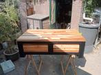 geupcyclede salontafel, Huis en Inrichting, Tafels | Salontafels, Ophalen, 50 tot 100 cm, Teakhout, 50 tot 100 cm