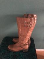 Hoge leren laarzen 39,5 brede kuit  Helioform taupe, Ophalen of Verzenden, Zo goed als nieuw, Bruin, Hoge laarzen