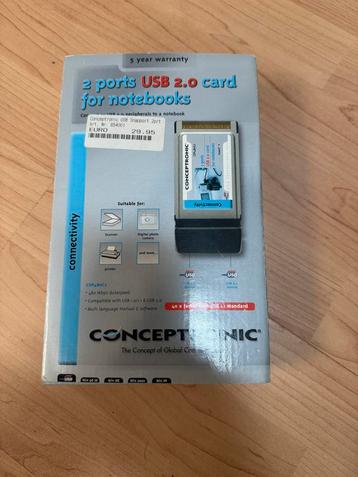 Conceptronic USB 2.0 PC Card voor Notebooks beschikbaar voor biedingen