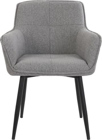 Light & Living Eetkamerstoel Emily met zwart metalen poten beschikbaar voor biedingen