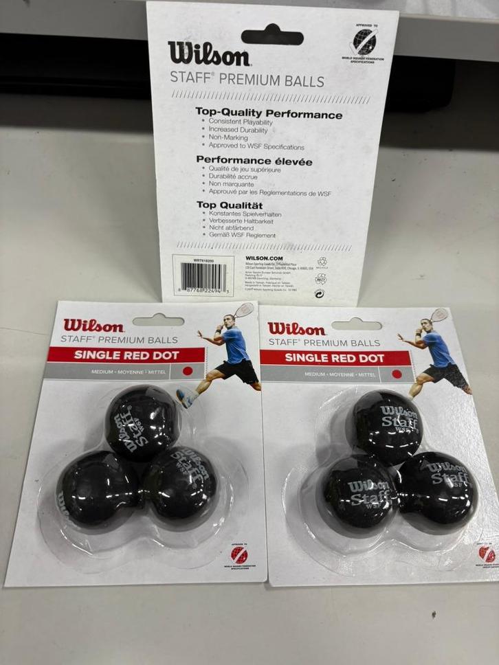 Wilson premium balls #30352, Sport en Fitness, Squash, Nieuw, Toebehoren, Ophalen of Verzenden