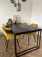 Eettafel zwart visgraat, Ophalen, Rechthoekig, 200 cm of meer, 50 tot 100 cm