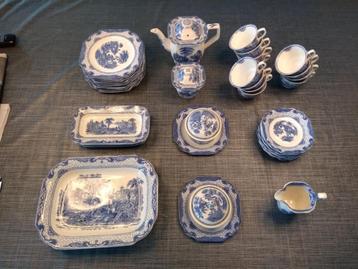 Servies, Adams Estb. 1657 Landscape, blauw decor, 45 dlg. beschikbaar voor biedingen