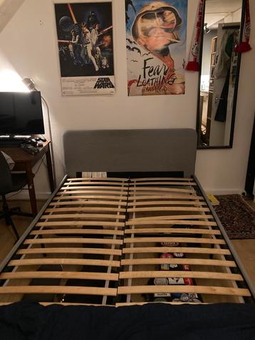 Ikea Bed SLATTUM grijs 140x200