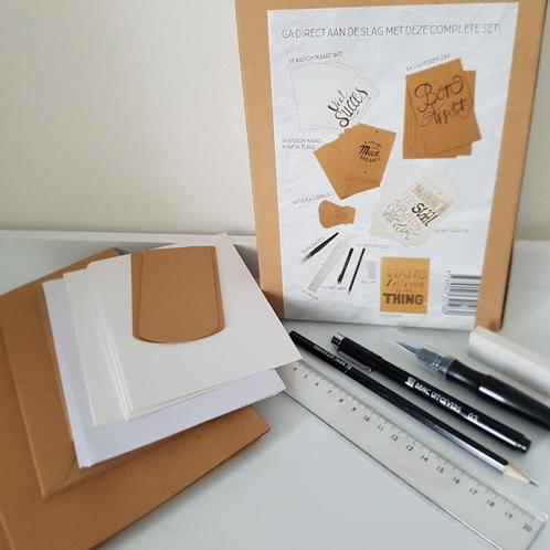 Complete set voor creatief handletteren, Hobby en Vrije tijd, Tekenen, Nieuw, Overige typen, Verzenden