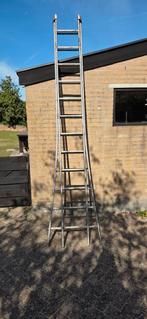 Stevige Bouwladder 2x14 Treden - Trap & Ladder, Doe-het-zelf en Verbouw, Ladders en Trappen, Ophalen, Gebruikt, Ladder, Opvouwbaar of Inschuifbaar
