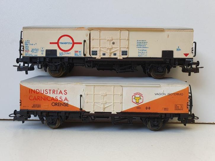 ELECTROTREN H0 1470+1471 Koelwagens Transfesa + Industrias, Hobby en Vrije tijd, Modeltreinen | H0, Gebruikt, Wagon, Gelijkstroom of Wisselstroom
