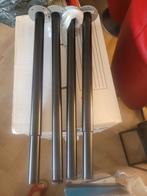 4 Nieuwe Ikea OLOV Tafelpoten Zwart Verstelbaar, Ophalen, Tafelpoot, 50 tot 100 cm, Rond