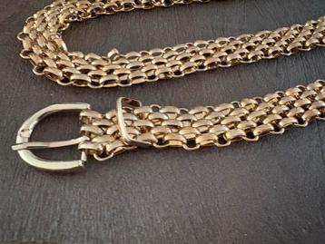 Gouden metalen riem 80’s 70’s beschikbaar voor biedingen