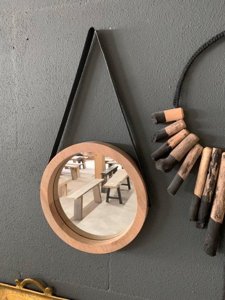 spiegel, Huis en Inrichting, Woonaccessoires | Spiegels, Nieuw, Minder dan 50 cm, Minder dan 100 cm, Rond, Ophalen