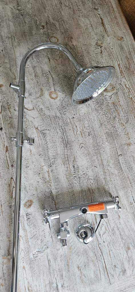 Regendouche - complete doucheset, Doe-het-zelf en Verbouw, Sanitair, Zo goed als nieuw, Douche, Chroom, Ophalen