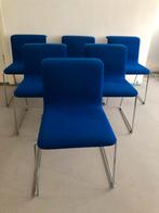 Set 4, 6 of 10 Tab stoelen Bulo Alain Berteau  retro design, Ophalen, Bulo, Blauw, Zo goed als nieuw