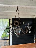 Vintage kroonluchter hanglamp, Huis en Inrichting, Lampen | Hanglampen, Ophalen, Gebruikt, Glas, 50 tot 75 cm