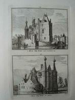 275-276/ Leiderdorp Huis ter Does Kopergravure 1750, Antiek en Kunst, Kunst | Etsen en Gravures, Ophalen of Verzenden