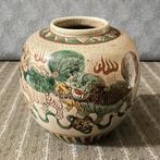 Antieke chinese gemberpot met Foo Dog decoratie, Antiek en Kunst, Ophalen of Verzenden