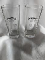 JACK DANIELS long drink glazen,  2 stuks, zwarte logo, Verzamelen, Ophalen of Verzenden, Zo goed als nieuw, Borrel- of Shotglas