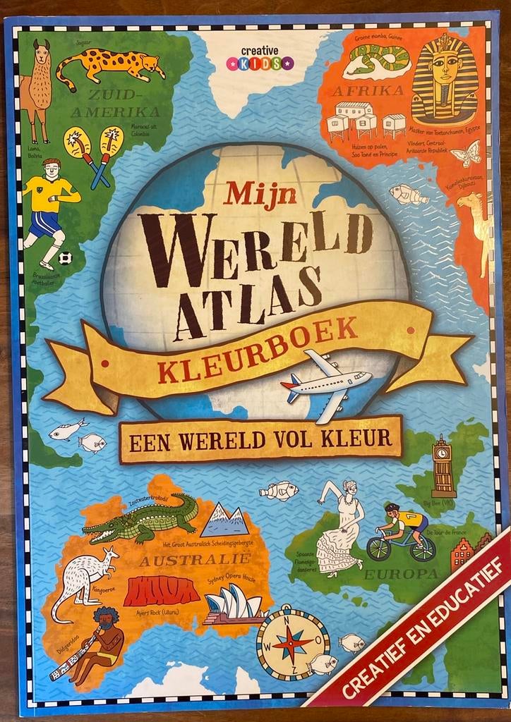 Mijn wereld atlas kleurboek, Boeken, Kinderboeken | Jeugd | onder 10 jaar, Ophalen of Verzenden, Zo goed als nieuw, Non-fictie