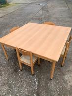 Vierkante kleutertafel met stoelen, Ophalen, Gebruikt, Stoel(en)