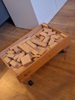 Houten blokkendoos met wieltjes, Verzamelen, Ophalen