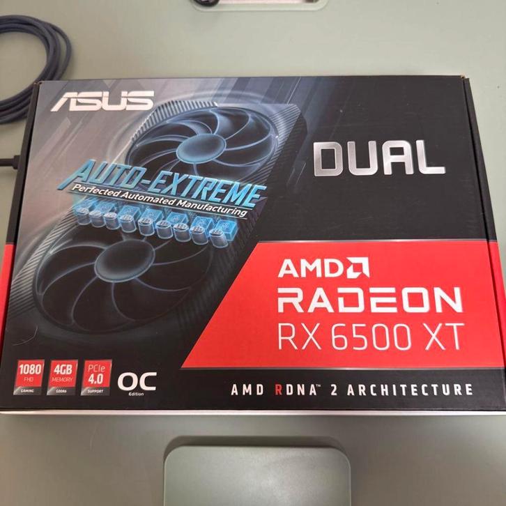 ASUS Dual Radeon RX 6500 XT, Computers en Software, Videokaarten, Gebruikt, AMD, Overige typen, GDDR6, HDMI, DisplayPort, Ophalen