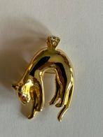 Hanger/Broche Panter ( in Hilversum ), Overige materialen, Ophalen of Verzenden, Zo goed als nieuw, Goud