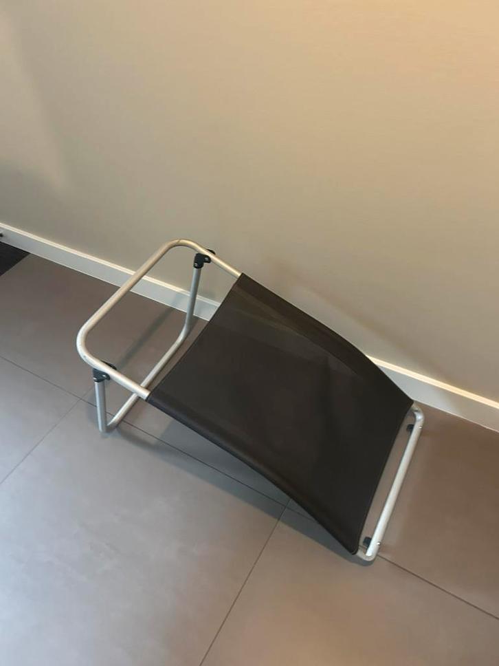Voetenbank Campingstoel Human Nature Grijs, Tuin en Terras, Ligbedden, Zo goed als nieuw, Aluminium, Ophalen of Verzenden