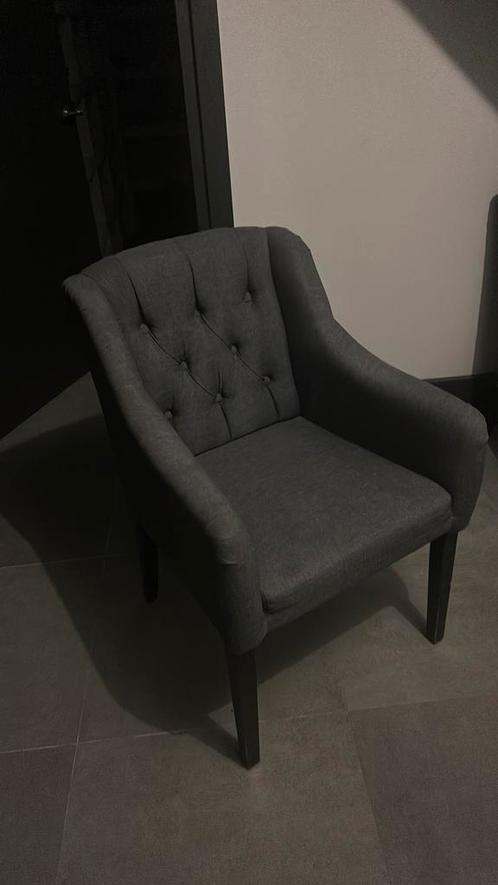 6 stijlvolle bocx fauteuils te koop – Donkergrijs, Huis en Inrichting, Fauteuils, Zo goed als nieuw, Stof, Ophalen