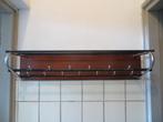 Vintage kapstok met hoedenplank, hout en metaal. Mid-century, Gebruikt, Minder dan 100 cm, Metaal, Ophalen
