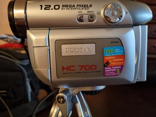 Protax HC 700 HD Camcorder – 12 MP + statief + accessoires, Audio, Tv en Foto, Videocamera's Digitaal, Zo goed als nieuw, Camera