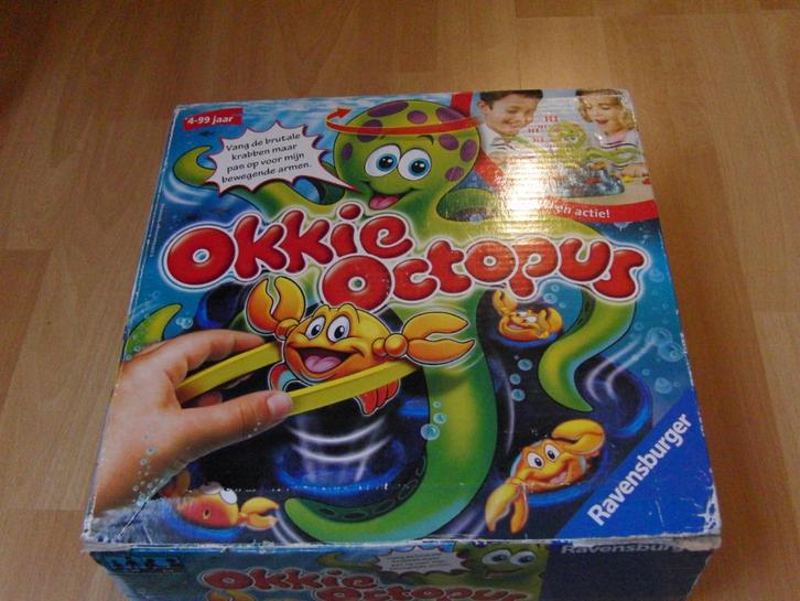 Okkie Octopus:, Hobby en Vrije tijd, Gezelschapsspellen | Bordspellen, Zo goed als nieuw, Drie of vier spelers, Vijf spelers of meer