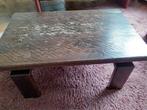massief eiken salontafel, Ophalen, Gebruikt, 100 tot 150 cm, Eikenhout