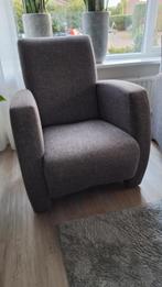 Twee grijze fauteuils, Huis en Inrichting, Fauteuils, Ophalen, Hout, Gebruikt, 75 tot 100 cm