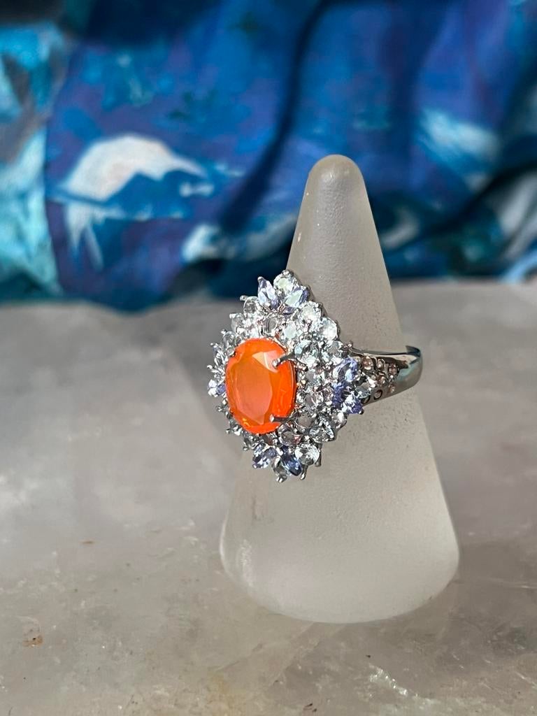 Tanzaniet vuuropaal opaal geluk vreugde beschermt uniek, Nieuw, Ophalen of Verzenden, 17 tot 18, Dame of Heer