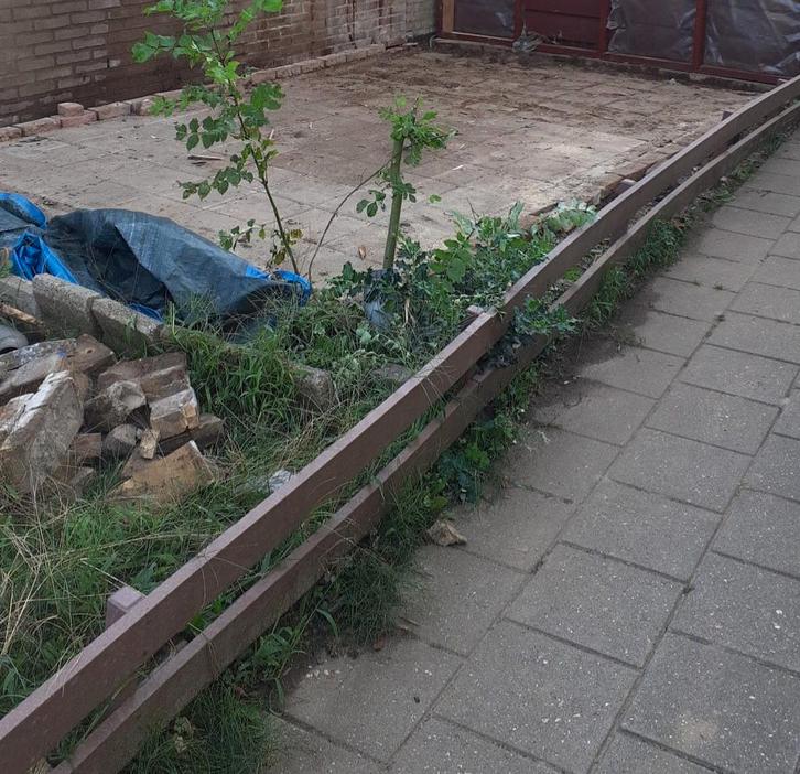 Kunststof tuinhek, Tuin en Terras, Tuinhekken en Hekwerk, Gebruikt, Tuinhek, Kunststof, Ophalen