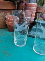 Wildtafereel glazen oude met eend kristal cola maat Miekje, ., Overige typen, Ophalen of Verzenden, Zo goed als nieuw