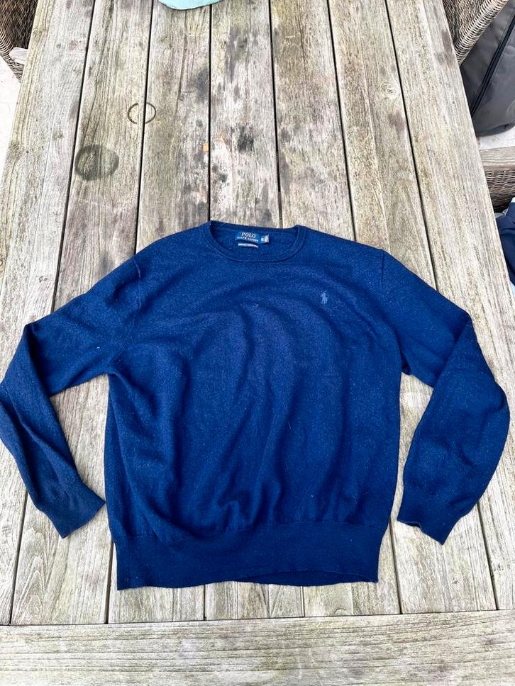 Ralph Lauren Wollen Trui Heren XXL, Kleding | Heren, Truien en Vesten, Gedragen, Overige maten, Blauw, Ophalen of Verzenden