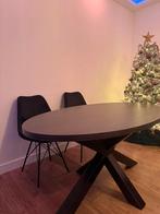 Eetkamerset met 4 eetkamerstoelen, Huis en Inrichting, Tafels | Eettafels, Ophalen, 50 tot 100 cm, Zo goed als nieuw, 150 tot 200 cm