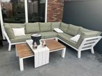 Aluminium loungeset  olijf groen  merk life outdoor living, Ophalen, 5 zitplaatsen, Bank, Aluminium
