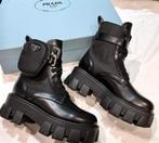 Prada biker boots, Lage of Enkellaarzen, Prada, Zo goed als nieuw, Zwart