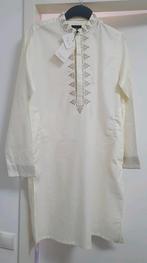 Maat S cream beige geborduurde indiase katoen kurta kameez, Kleding | Heren, Ophalen of Verzenden, Zo goed als nieuw