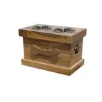 Honden Voerbak Voederbak Hondenbar Drinkbak Mangohout, Info@dehanzeherten.nl, De Hanze Herten BV, Nieuw, Ophalen of Verzenden