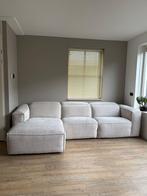 Beige hoekbank met zachte teddy stof, Ophalen, Hoekbank, Vierpersoons of meer, 300 cm of meer