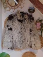 Vintage Mongoolse lammy schapenvacht Afghaanse winter jas, Niet ingevuld, Zwart, Maat 42/44 (L), Niet ingevuld