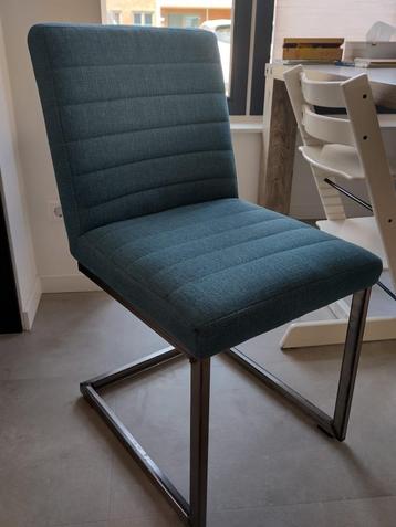 eetkamerstoelen blauw, 2 stuks