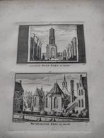 215/216 Utrecht de Dom en Wittenvrouwen Kerk Gravure dl 3, Antiek en Kunst, Kunst | Etsen en Gravures, Ophalen of Verzenden