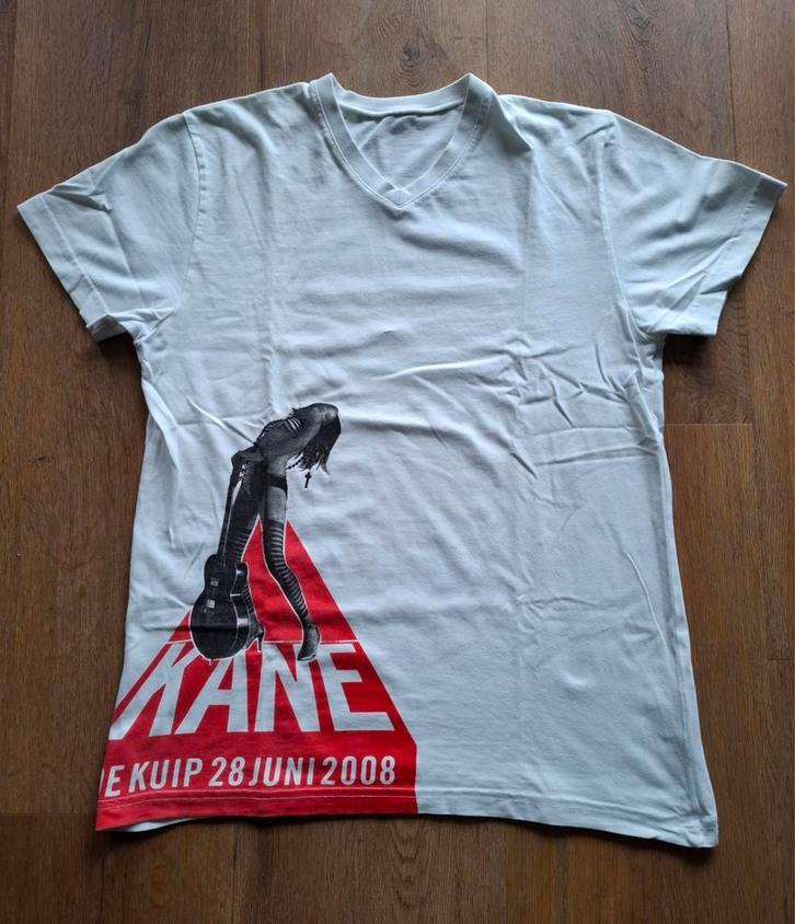 T-SHIRT  KANE  "DE KUIP 2008", Kleding | Heren, T-shirts, Zo goed als nieuw, Wit, Ophalen of Verzenden