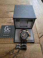 Schitterend Guess collection GC horloge black/gold, Sieraden, Tassen en Uiterlijk, Horloges | Heren, Overige merken, Staal, Staal